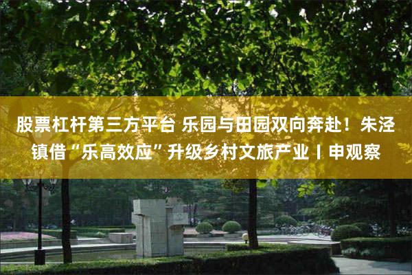 股票杠杆第三方平台 乐园与田园双向奔赴！朱泾镇借“乐高效应”升级乡村文旅产业〡申观察