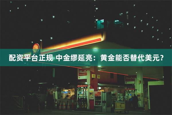 配资平台正规 中金缪延亮：黄金能否替代美元？